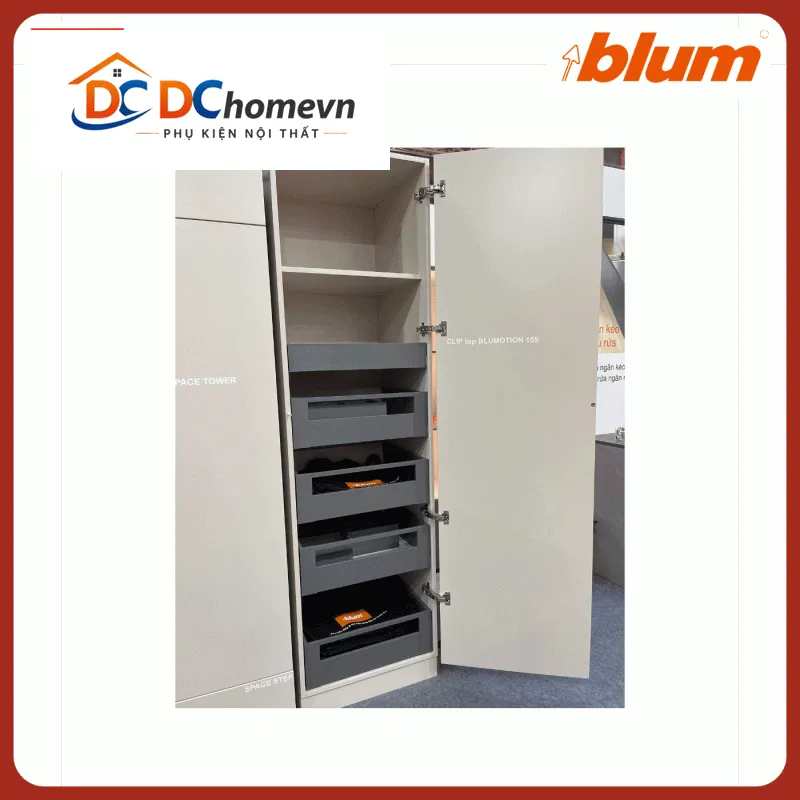 Bộ đẩy điện Blum cho 5 ngăn kéo SPACE TOWER 1668721