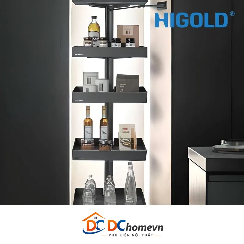Kệ Kéo 6 Tầng Nhôm Xingfa (205186 – 600mm) – Higold