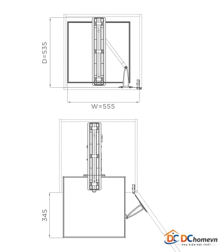 Kệ Kéo 6 Tầng Nhôm Xingfa (205186 – 600mm) – Higold thumbnail 3