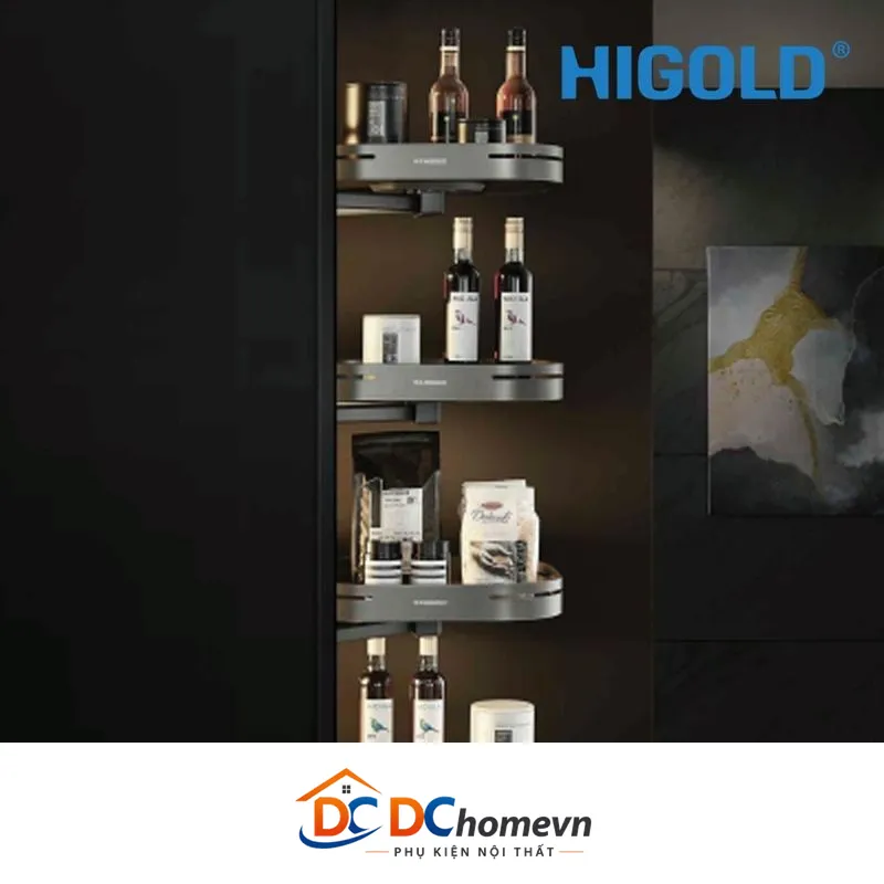 Kệ Xoay 6 Tầng Nhôm Xingfa (202296 – 600mm) – Higold